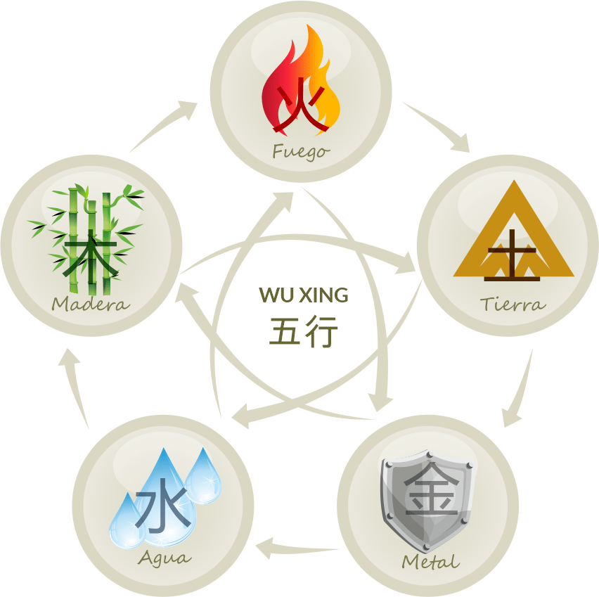 feng shui en la decoración, Ciclo de los Elementos